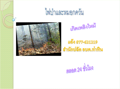 ไฟป่าและหมอกควัน